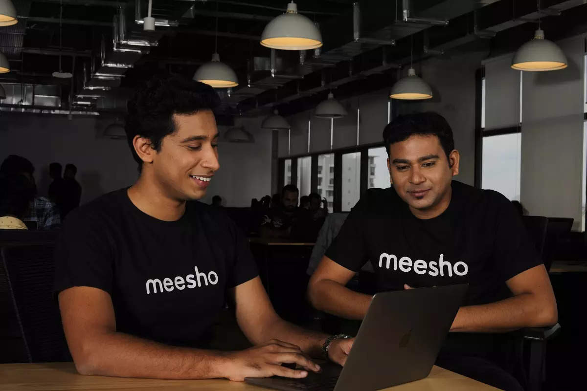 Meesho cofounders Vidit Aatrey (left) and Sanjeev Barnwal